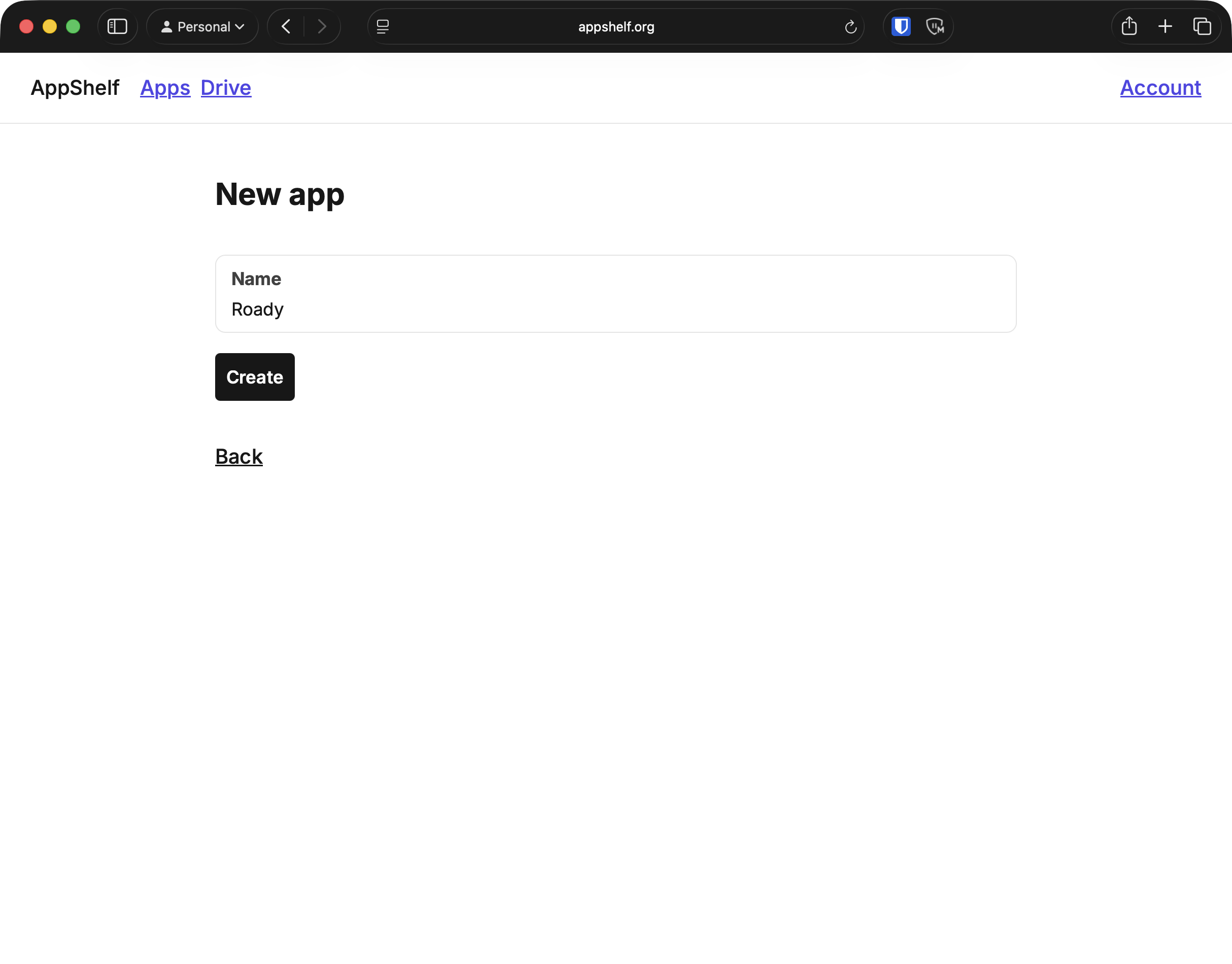 Creating the app