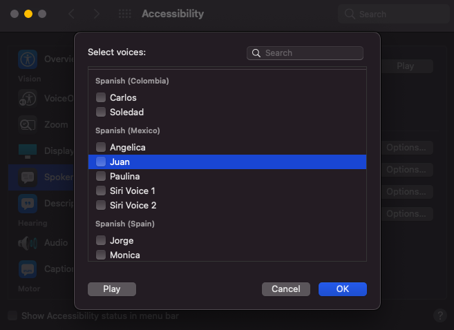 macOS voice browser
