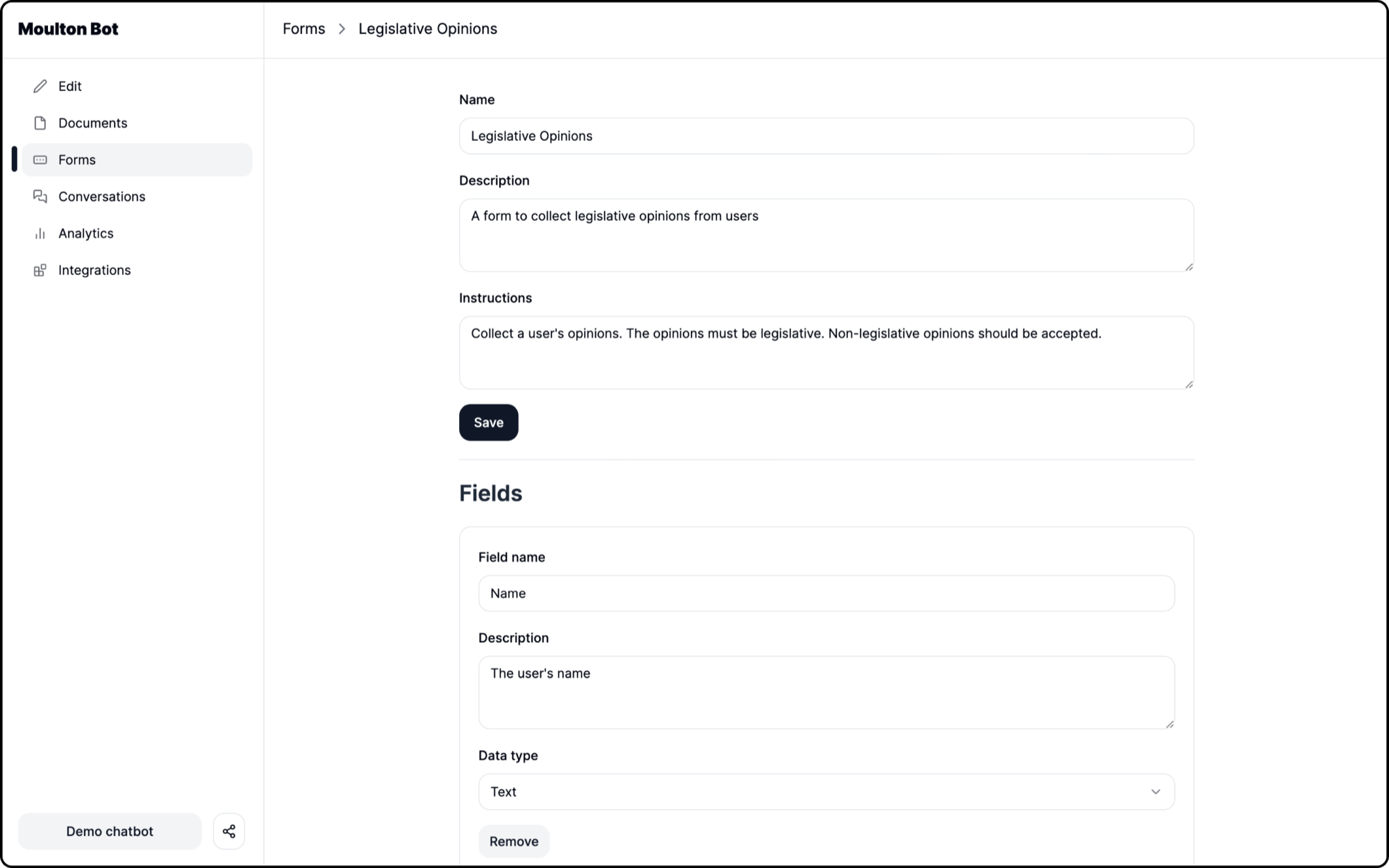 CivicConnect custom form fields