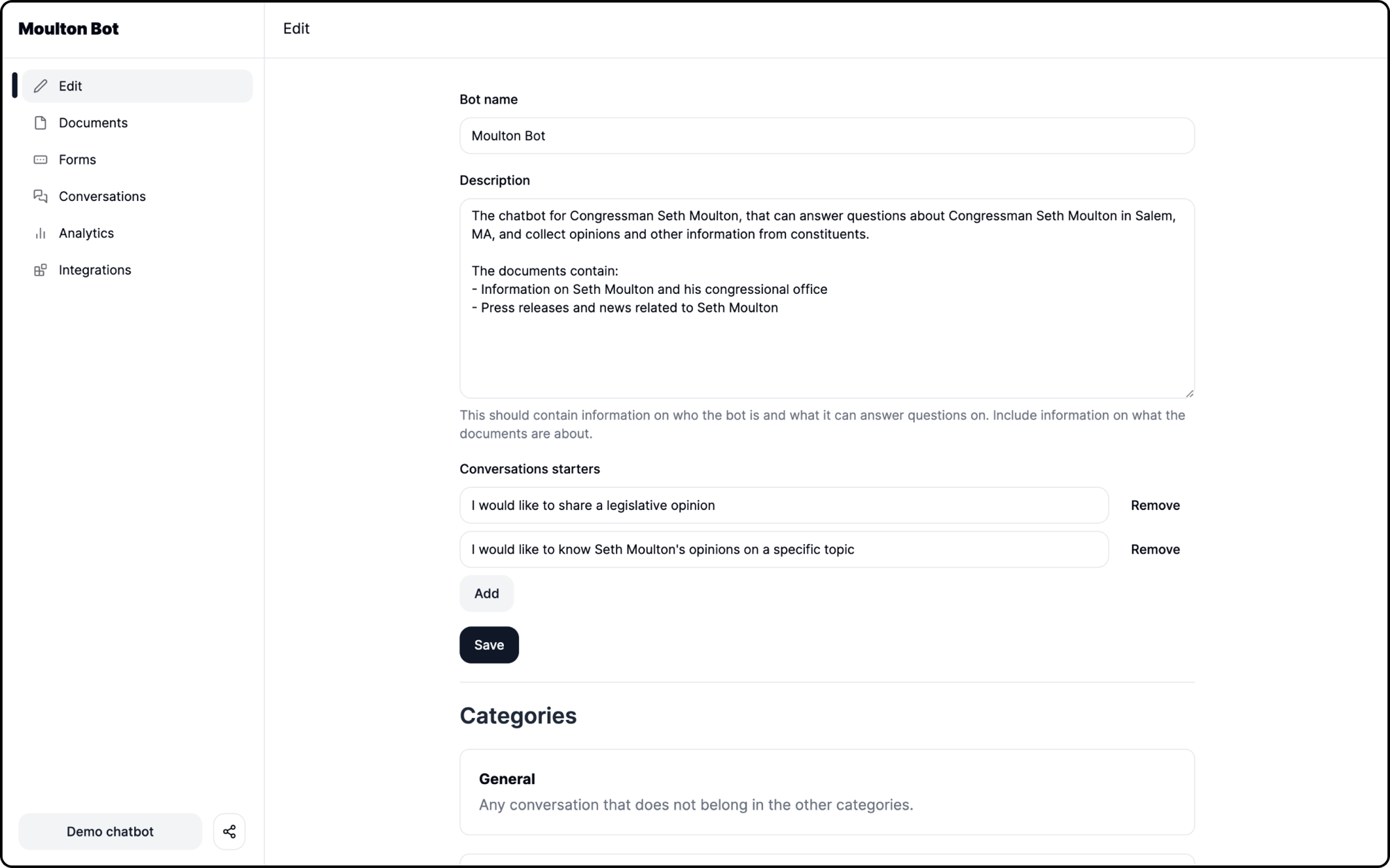 CivicConnect admin dashboard