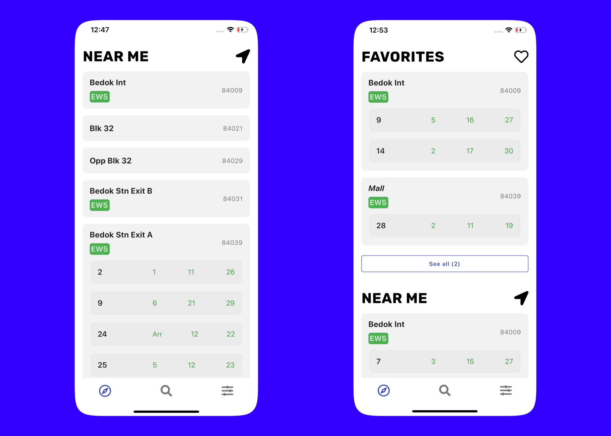 NextBus SG bus timings